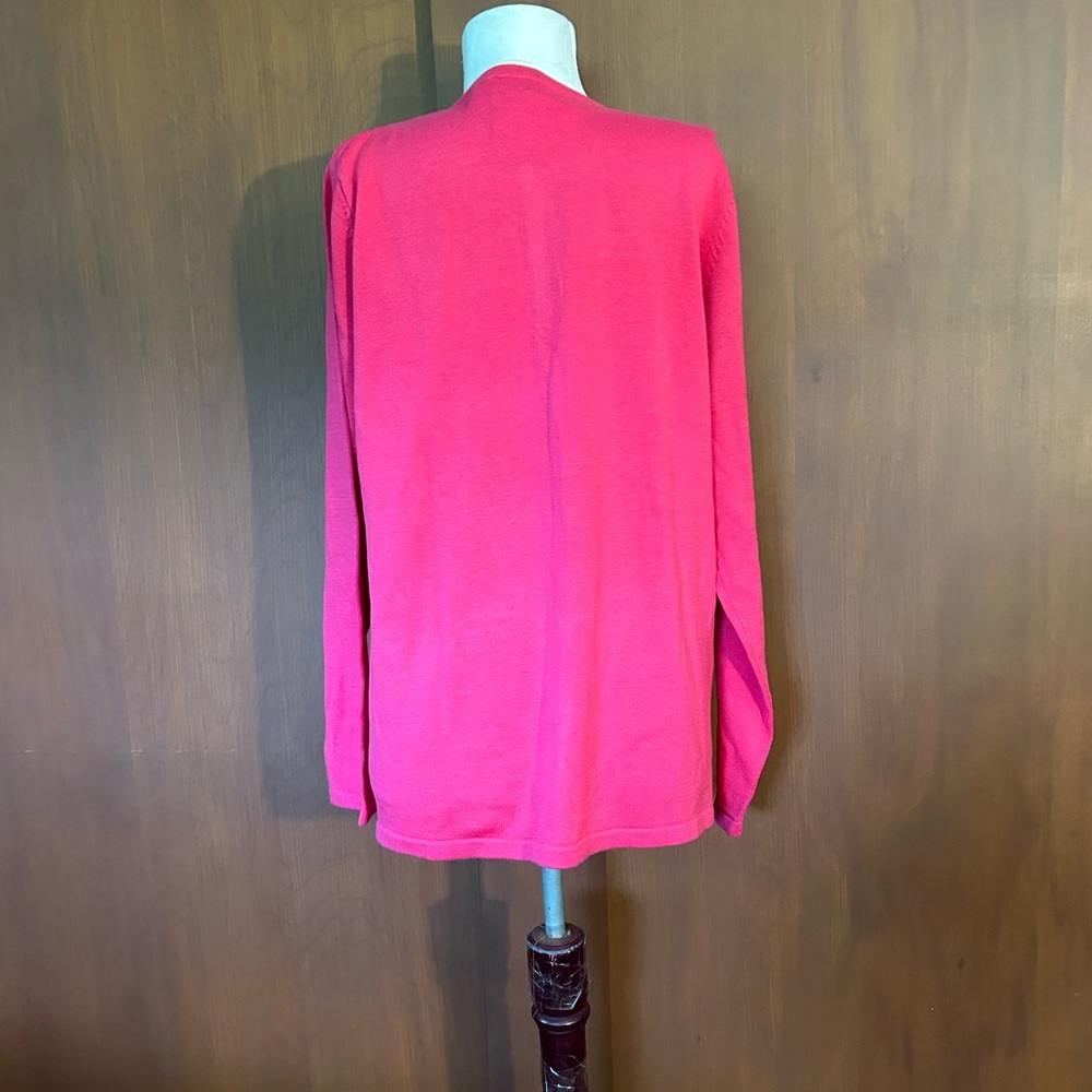 NWT Quaker Factory pink embellished sweater - Picture 4 of 5
